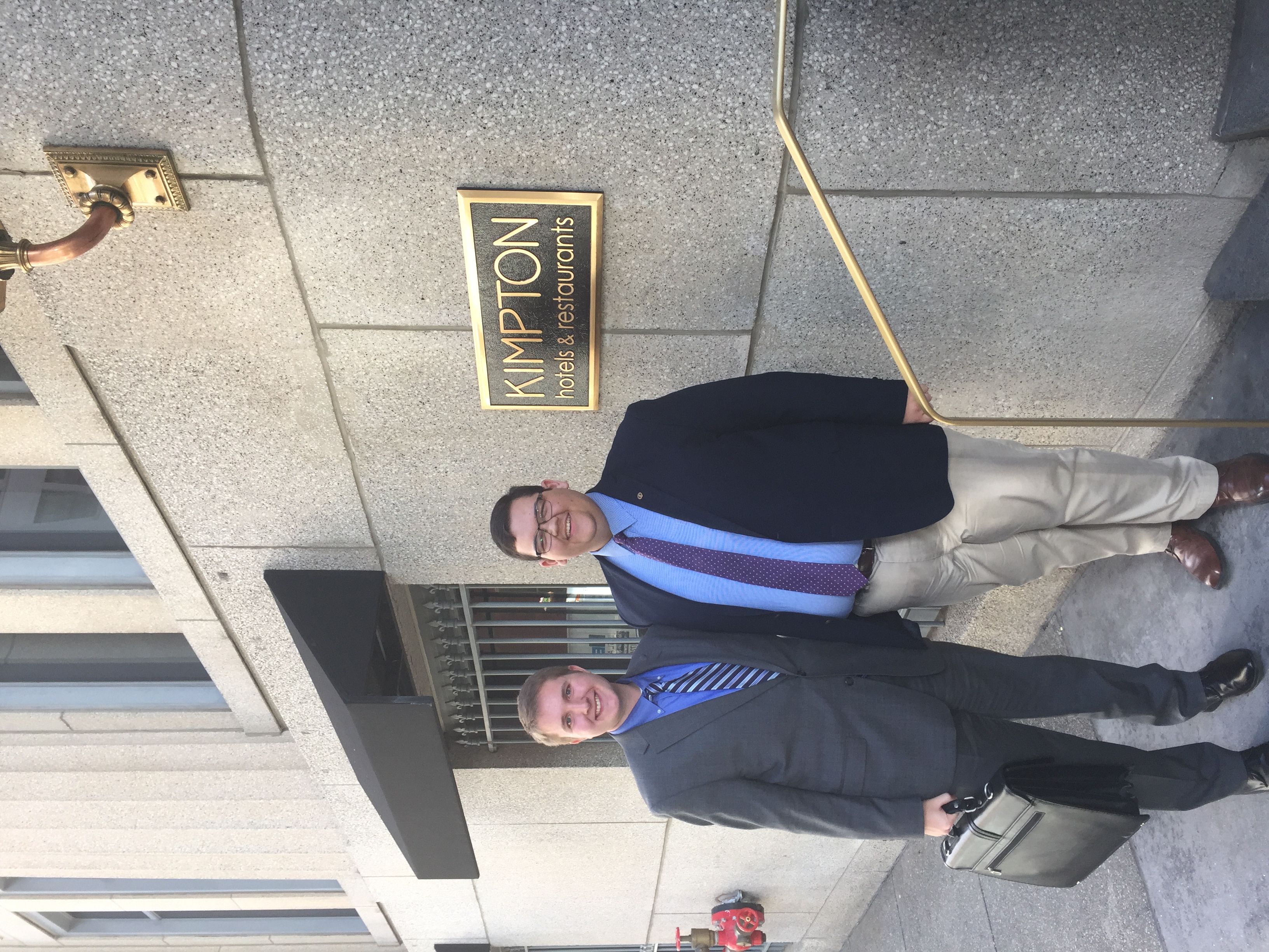 James and Samson at the Hotel Monaco